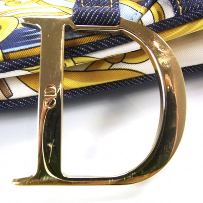 Christian Dior Silk Saddle Bag Blue 6 of 9