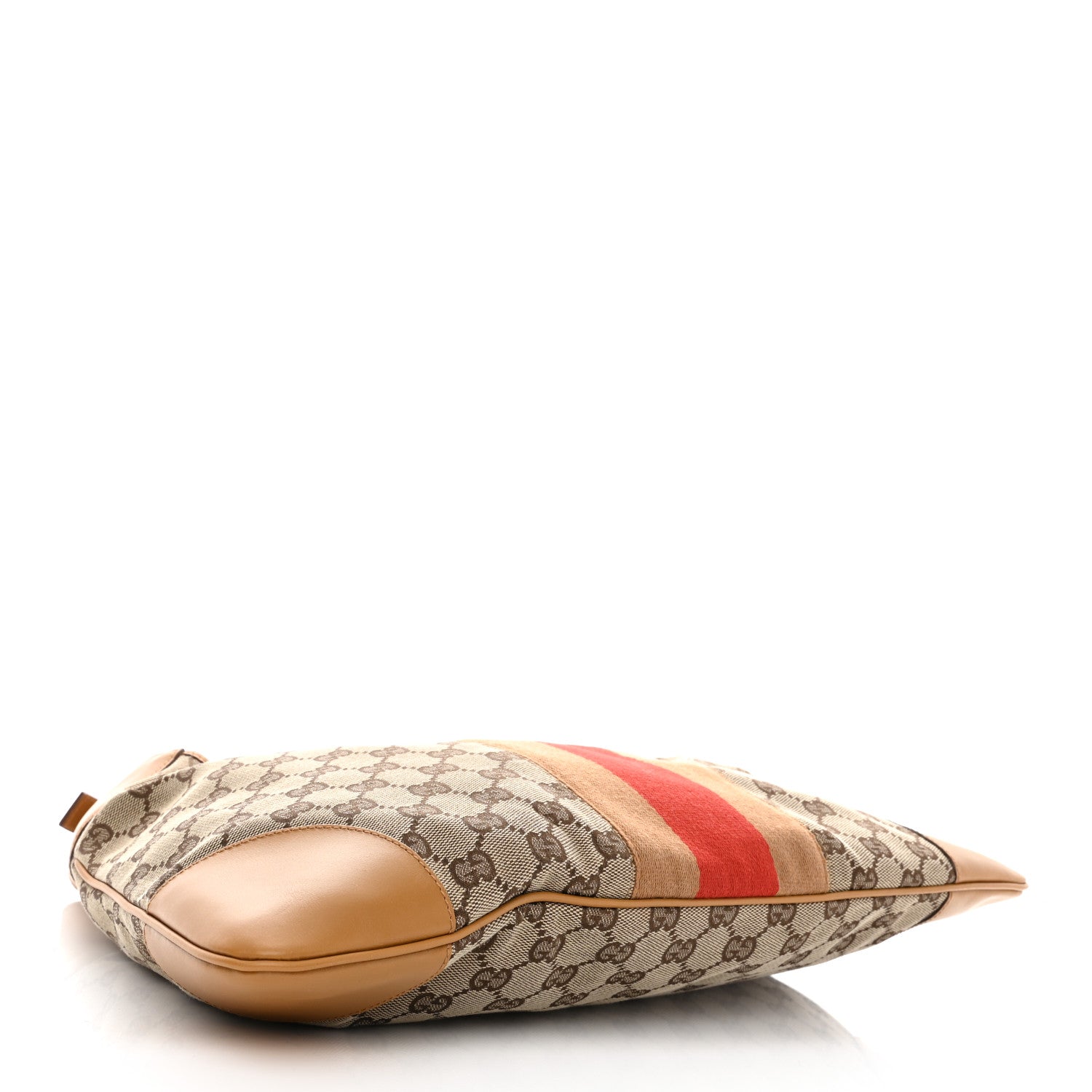 Gucci Monogram Lobster Clasp Jackie O Hobo Red Beige 4 of 8