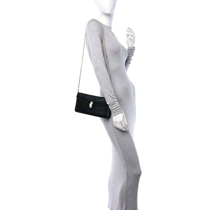 Bulgari Calfskin Serpenti Forever Shoulder Bag Black 2 of 9
