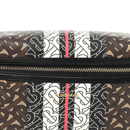 Burberry E-Canvas Monogram Stripe Medium Sonny Bum Bag Bridle Brown 9 of 12