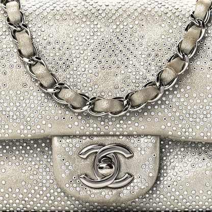 Chanel Iridescent Calfskin Studded Mini Flap Silver 9 of 12