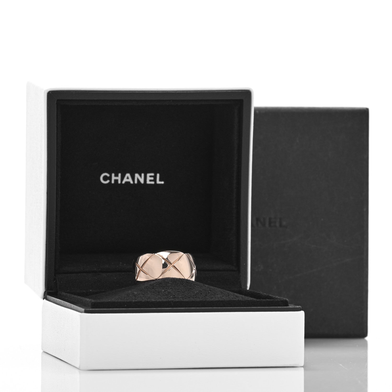 Chanel 18K Beige Gold Large Coco Crush Ring 55 7.25 5 of 5