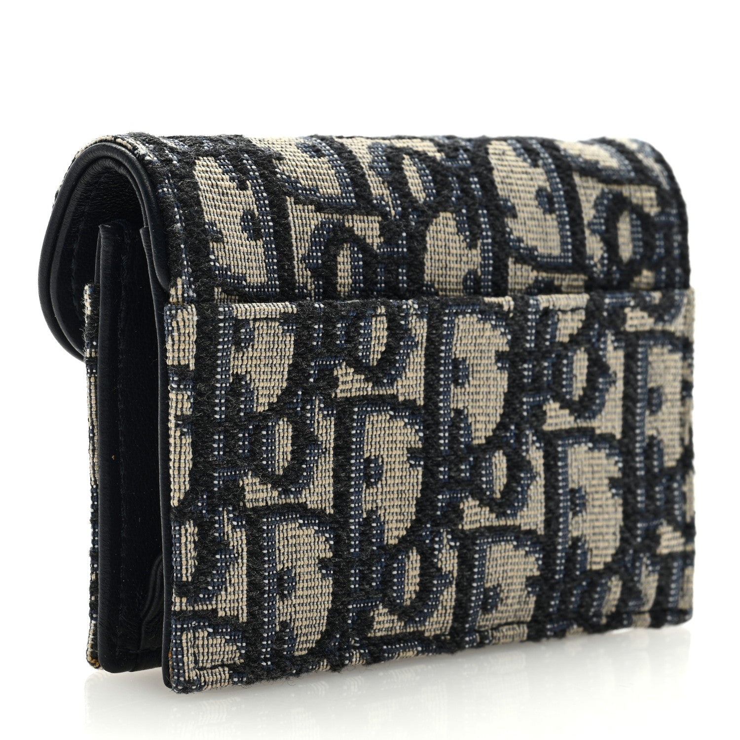 Christian Dior Oblique Saddle Card Holder Blue 3 of 6