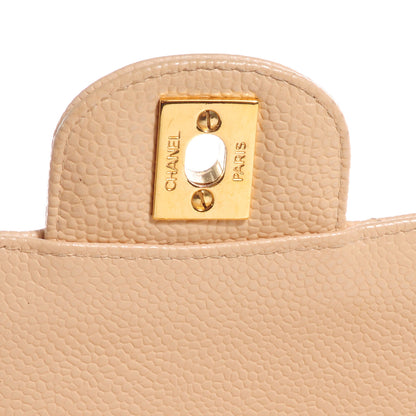 Chanel Caviar Quilted Medium Double Flap Beige Clair 6 of 9