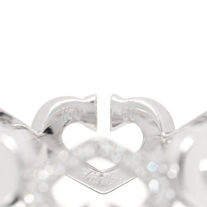 Cartier 18K White Gold Diamond Hearts and Symbols Ring 50 5.25 4 of 5