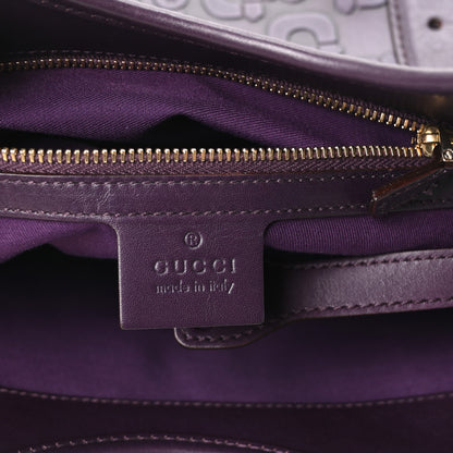 Gucci Calfskin Horsebit Embossed Shoulder Bag Purple 6 of 10