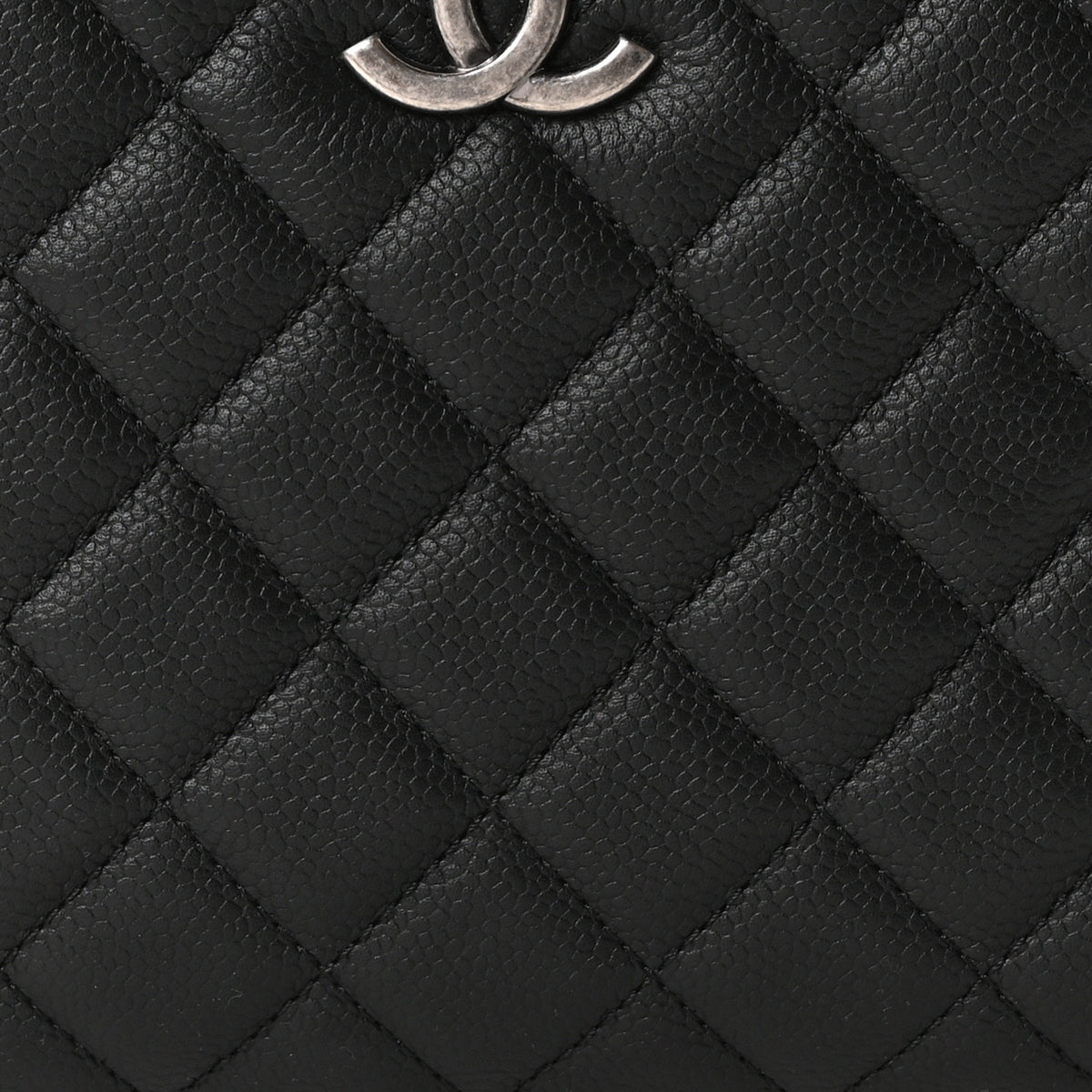 Caviar Quilted Urban Companion Shopping Tote Black