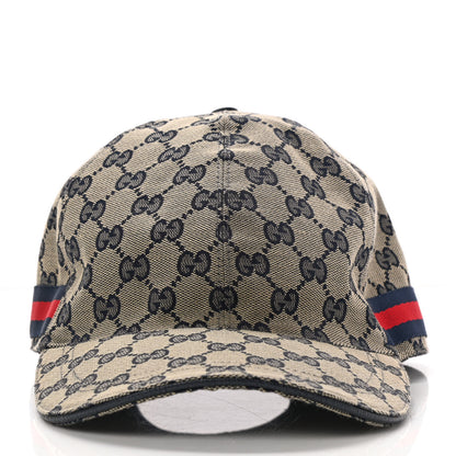 Gucci Monogram Web Baseball Hat XL Beige Blue 3 of 10