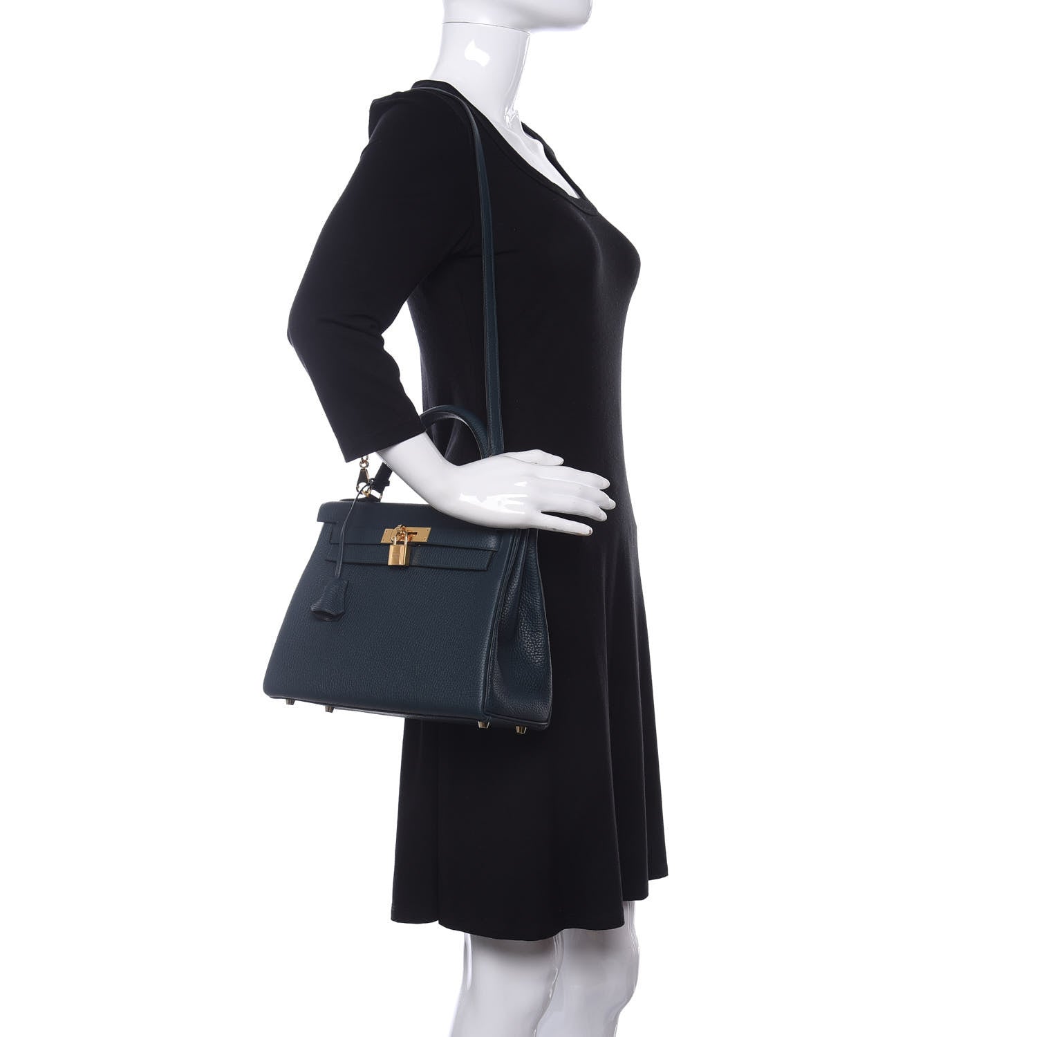 Hermes Taurillon Clemence Kelly Retourne 28 Vert Cypress 2 of 11