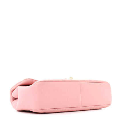 Chanel Lambskin Quilted Resin Bi-Color Chain Flap Bag Pink 4 of 11