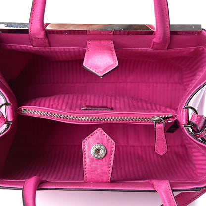 Fendi Vitello Elite Petite 2Jours Tote Magenta 4 of 10