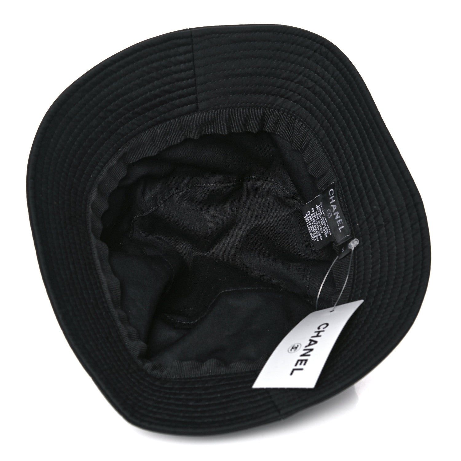 Chanel Cotton CC Bucket Hat S Black 4 of 5