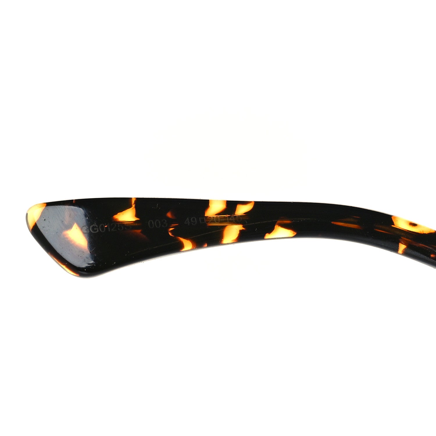 Gucci Acetate Square Frame Sunglasses GG0125S Tortoise 7 of 8