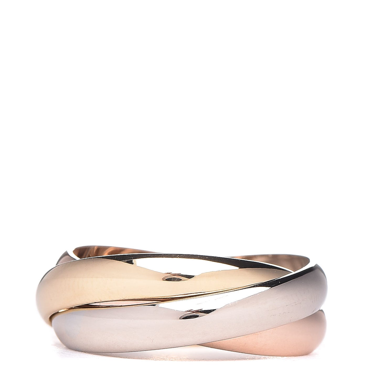 18K Pink Yellow White Gold Classic Les Must De Trinity Ring 53 6.25