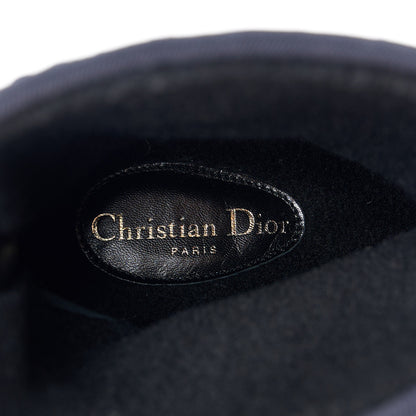 Christian Dior Velvet Oblique Granville Espadrille Boots 36.5 Deep Blue 7 of 8