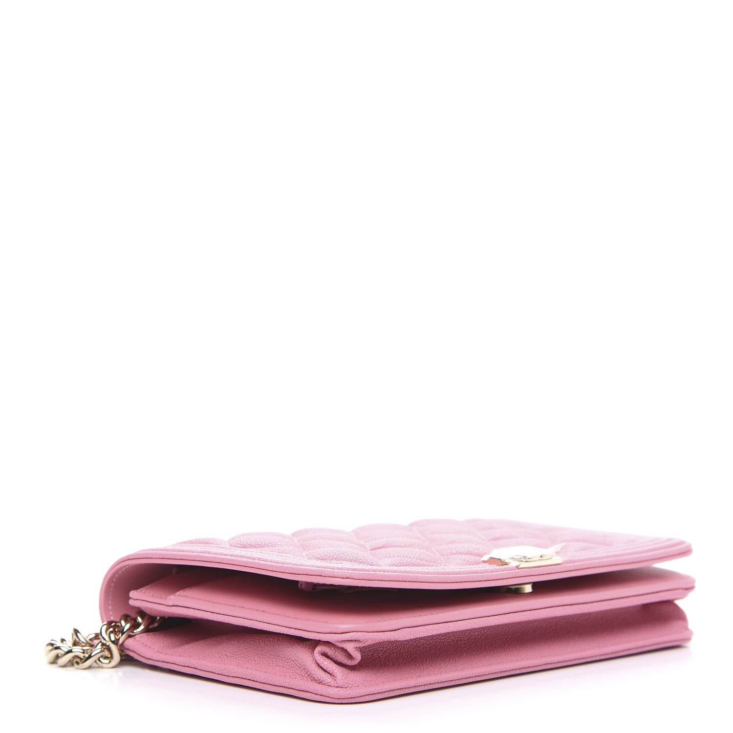 Chanel Caviar Quilted Boy Wallet On Chain WOC Light Pink 4 of 13