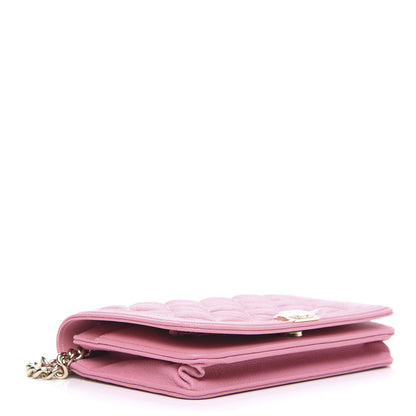 Chanel Caviar Quilted Boy Wallet On Chain WOC Light Pink 4 of 13