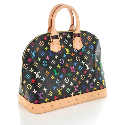 Louis Vuitton Monogram Multicolor Alma GM Black 3 of 7
