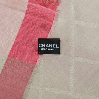 Chanel Cashmere Silk Diamond Logo Scarf 5 of 5