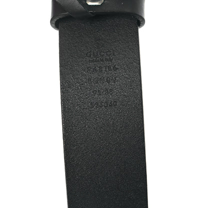 Gucci Selleria Calfskin Monochrome Interlocking G 37mm Belt 95 38 Black 3 of 4