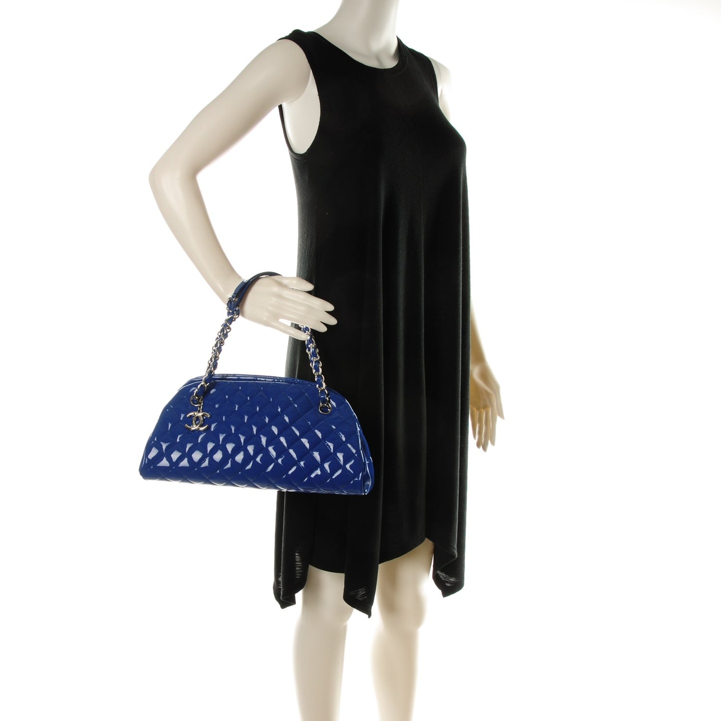 Patent Quilted Medium Just Mademoiselle Blue