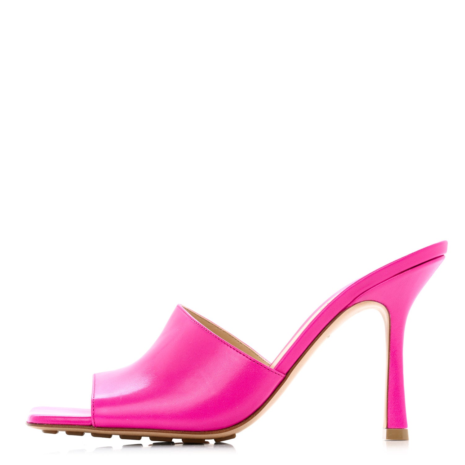 Bottega Veneta Lambskin Stretch Mule Sandals 39 Hollyhock 1 of 8