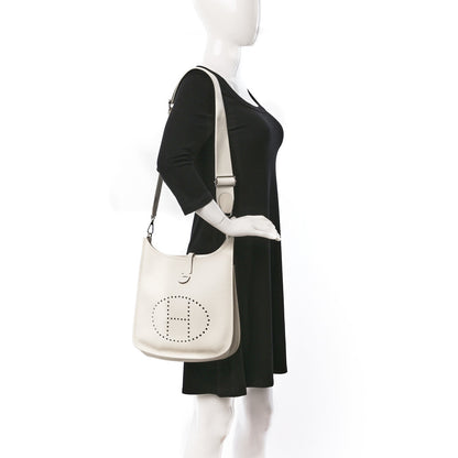Hermes Taurillon Clemence Evelyne III PM Craie 2 of 10