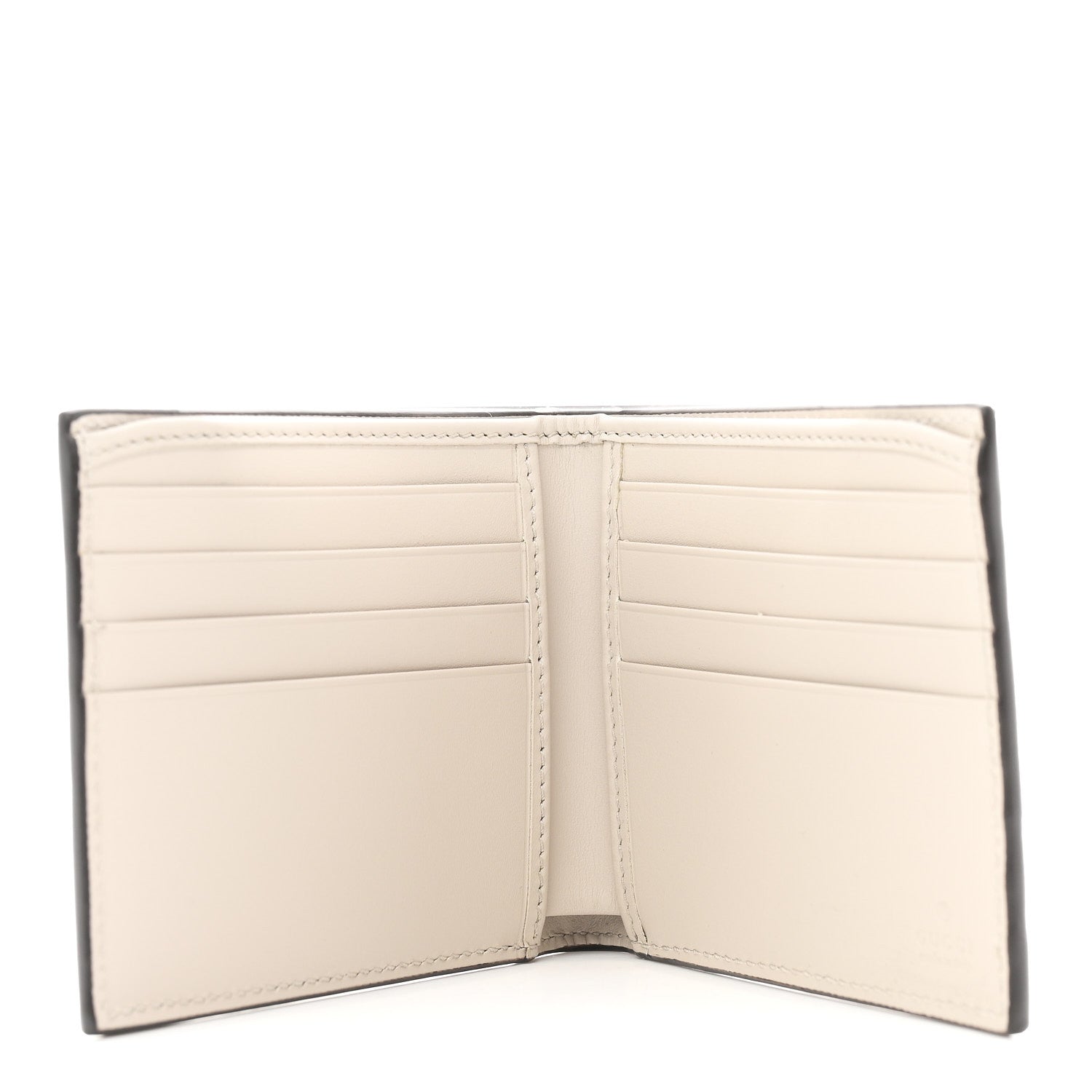 Gucci Guccissima Mirror Effect Bi-Fold Wallet Moon Silver Sphinx 5 of 7