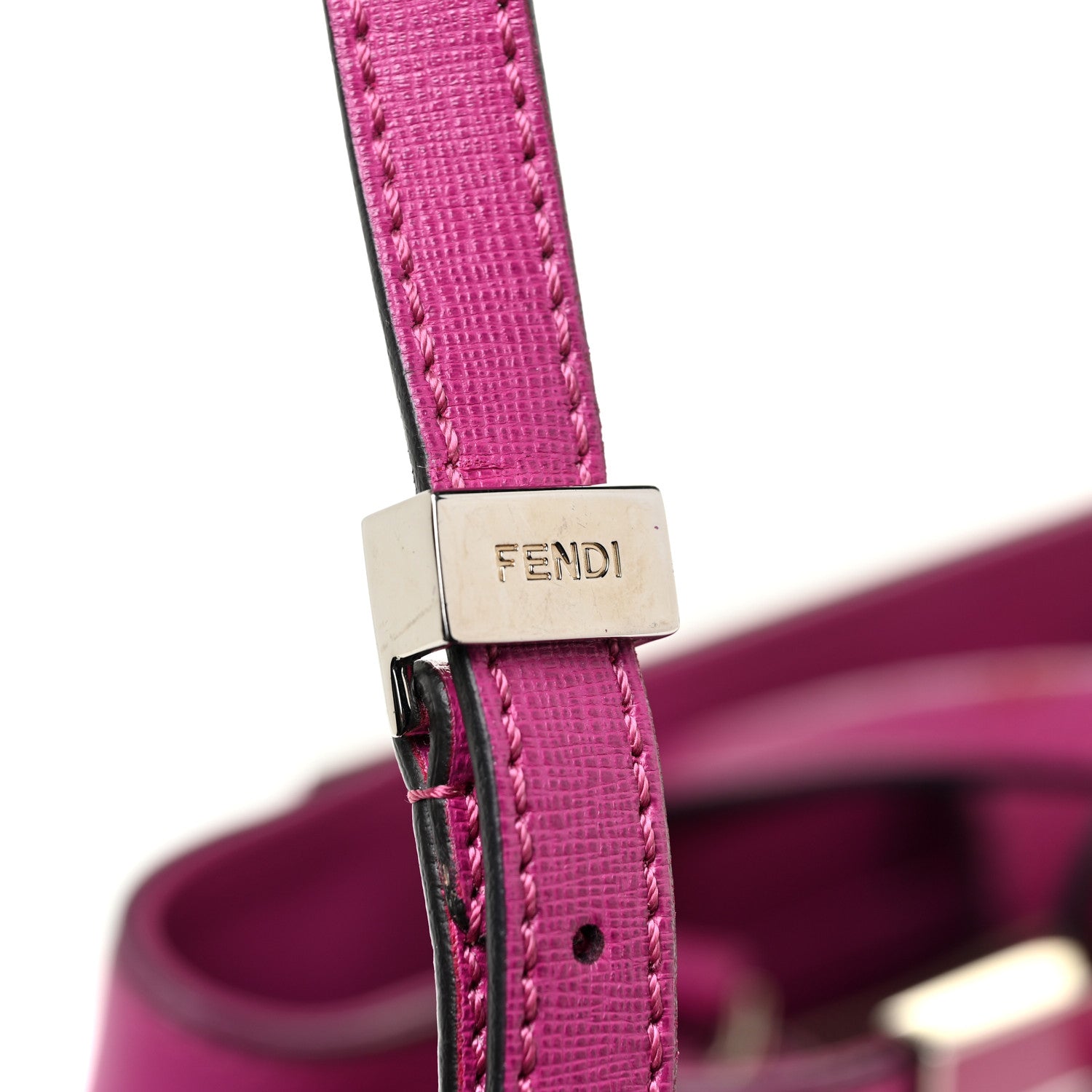 Fendi Vitello Elite Petite 2Jours Tote Magenta 22 of 23