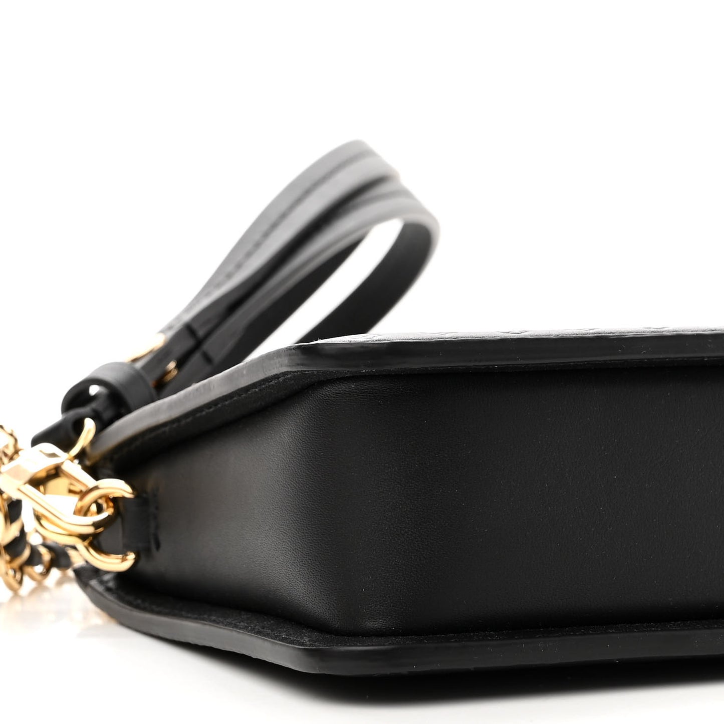 Calfskin Nanogram Embossed Lexington Pouch Black