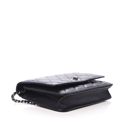 Chanel Aged Calfskin Quilted Reissue Wallet On Chain WOC Navy 3 of 10