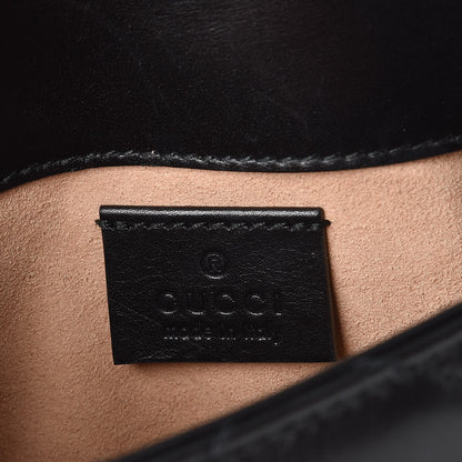 Gucci Calfskin Matelasse Super Mini GG Marmont Shoulder Bag Black 8 of 10