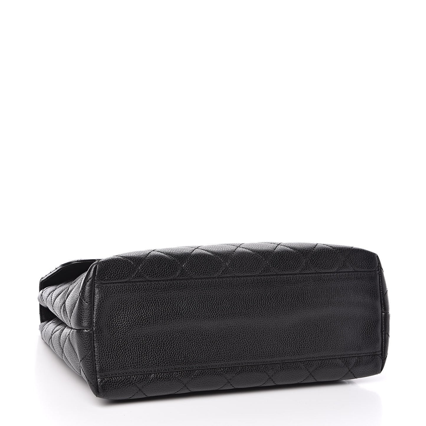 Caviar Quilted Jumbo Kelly Flap Black