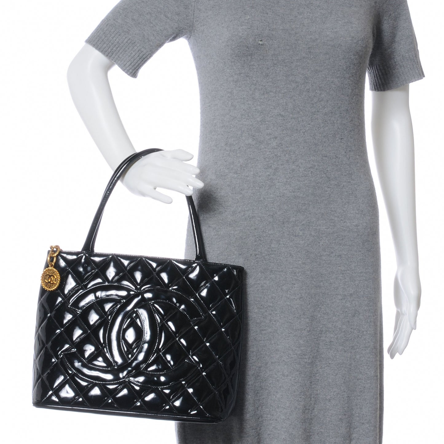 Patent Medallion Tote Black