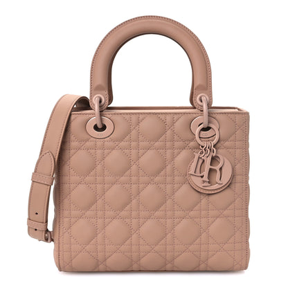 Christian Dior Ultra Matte Calfskin Cannage Medium Lady Dior Beige 1 of 9
