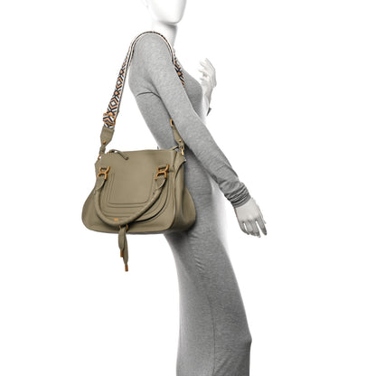 Chloe Calfskin Braided Medium Marcie Double Carry Slate Green 2 of 10