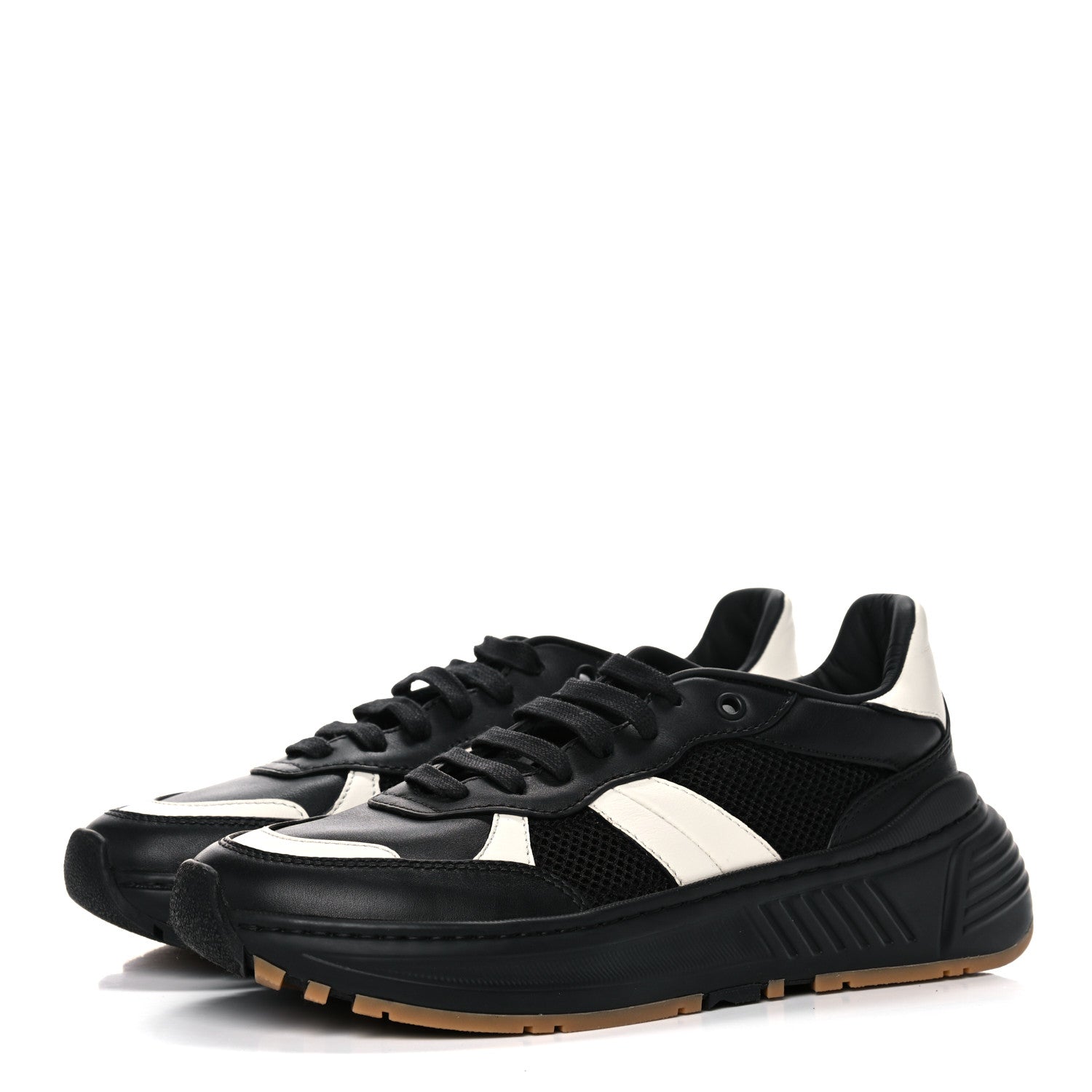 Bottega Veneta Calfskin Technical Mesh Speedster Sneakers 39 Black 3 of 7