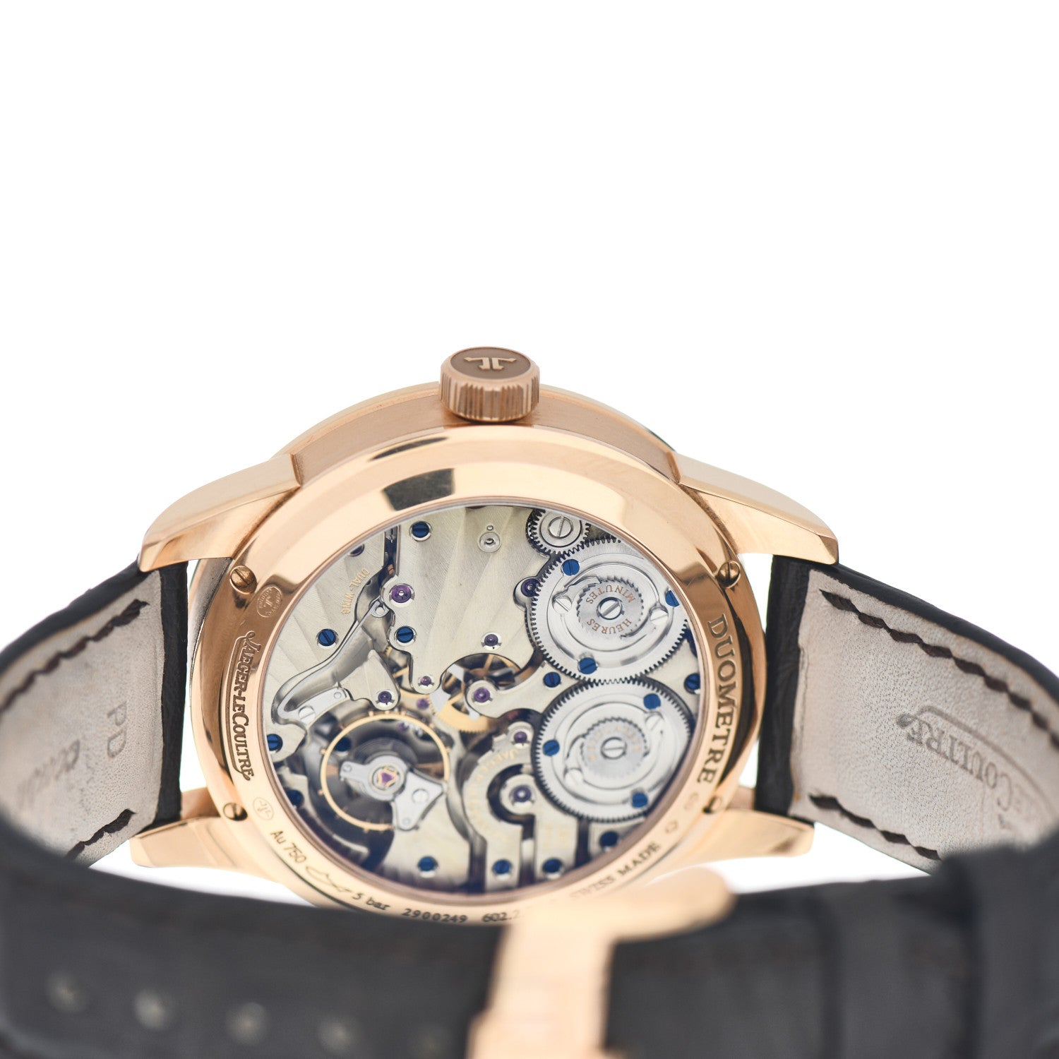 Jaeger-LeCoultre 18K Rose Gold Alligator 40.5mm Duometre Quantieme Lunaire Manual Winding Watch Q6042421 4 of 4