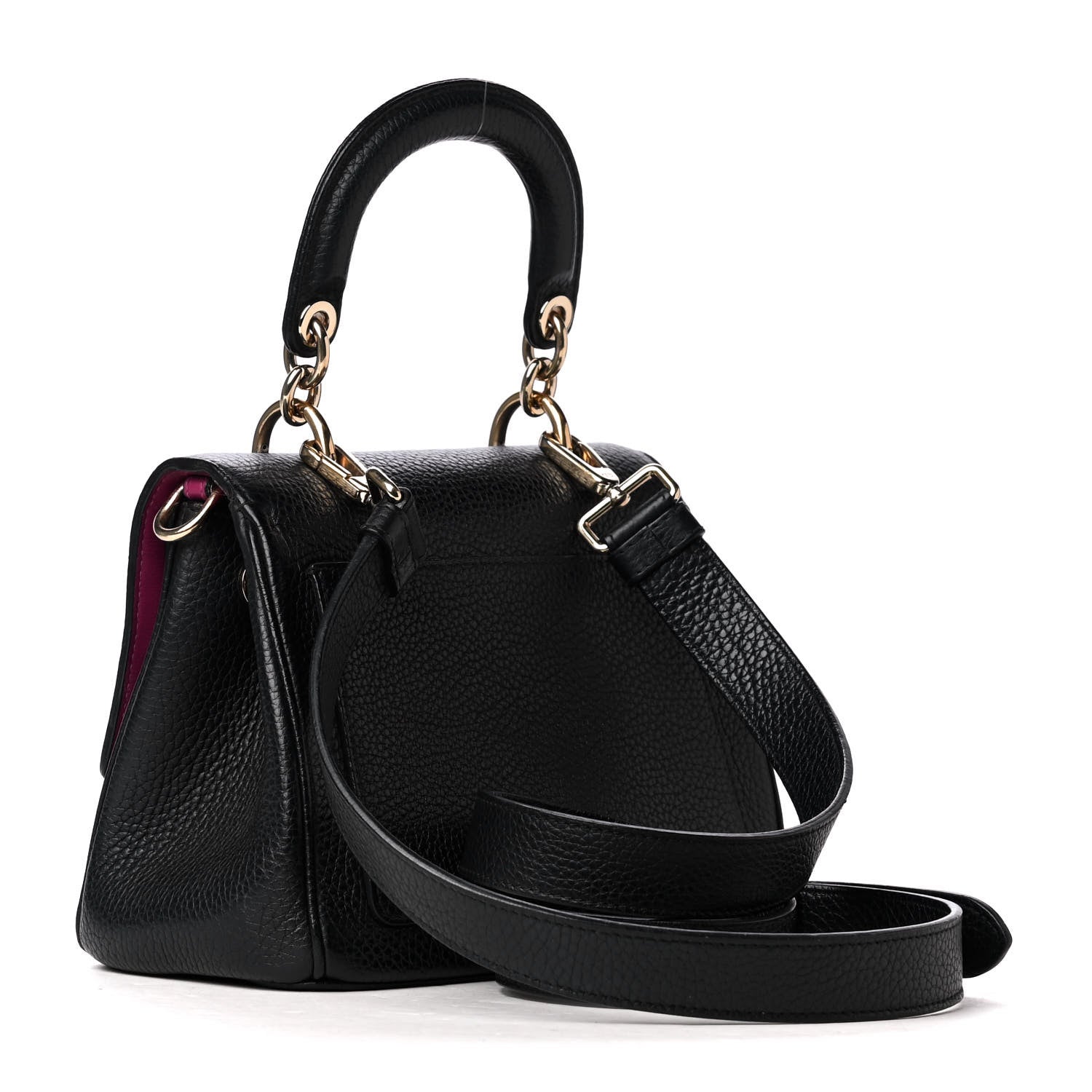 Christian Dior Bullcalf Mini Be Dior Flap Black Fraise 4 of 18