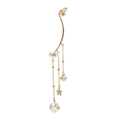 Christian Dior Pearl Shiny-D Earring Gold 1 of 5