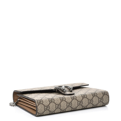 Gucci GG Supreme Monogram Mini Dionysus Chain Wallet Beige Taupe 4 of 8