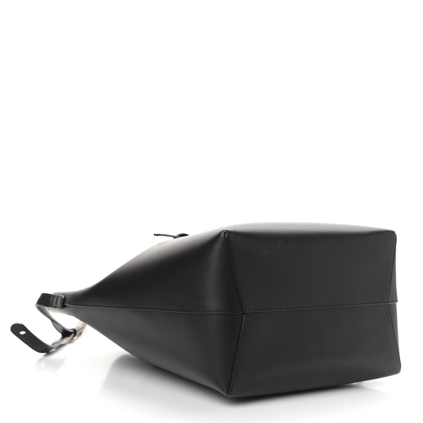 Vegetable Tanned Calfskin Bucket Bag Black Ballerina