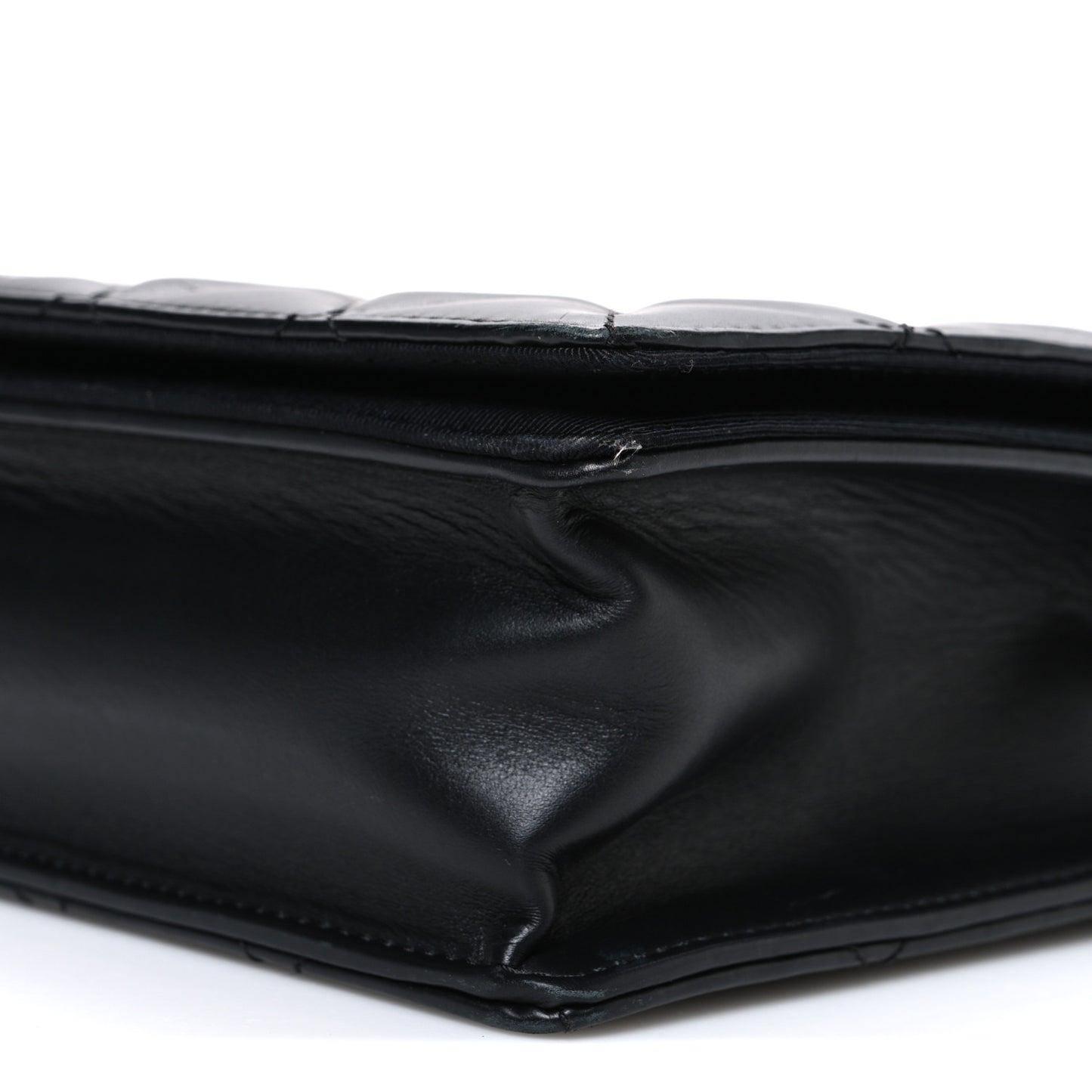 Calfskin Quilted Ballerine Flap Black