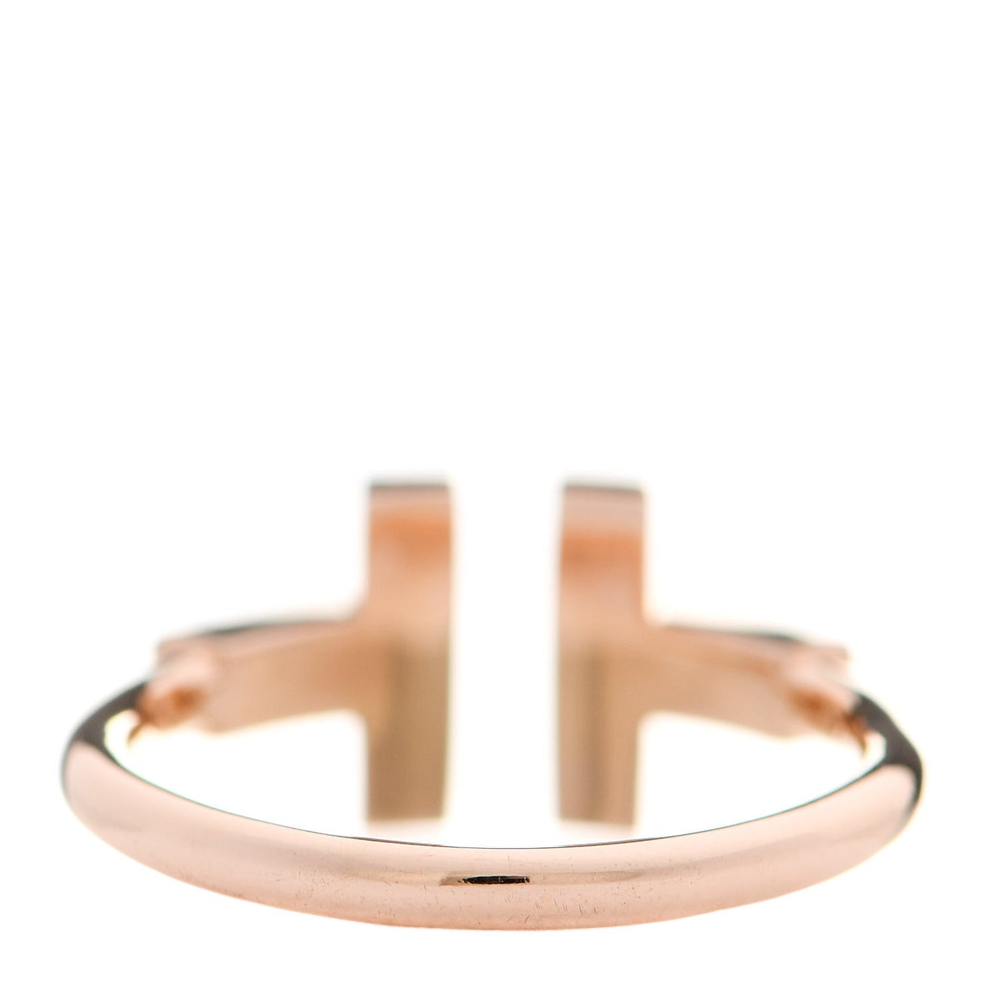 18K Rose Gold Diamond Mother of Pearl T Wire Ring 53 6.5