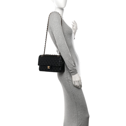Chanel Lambskin Quilted Medium Double Flap Black 2 of 10