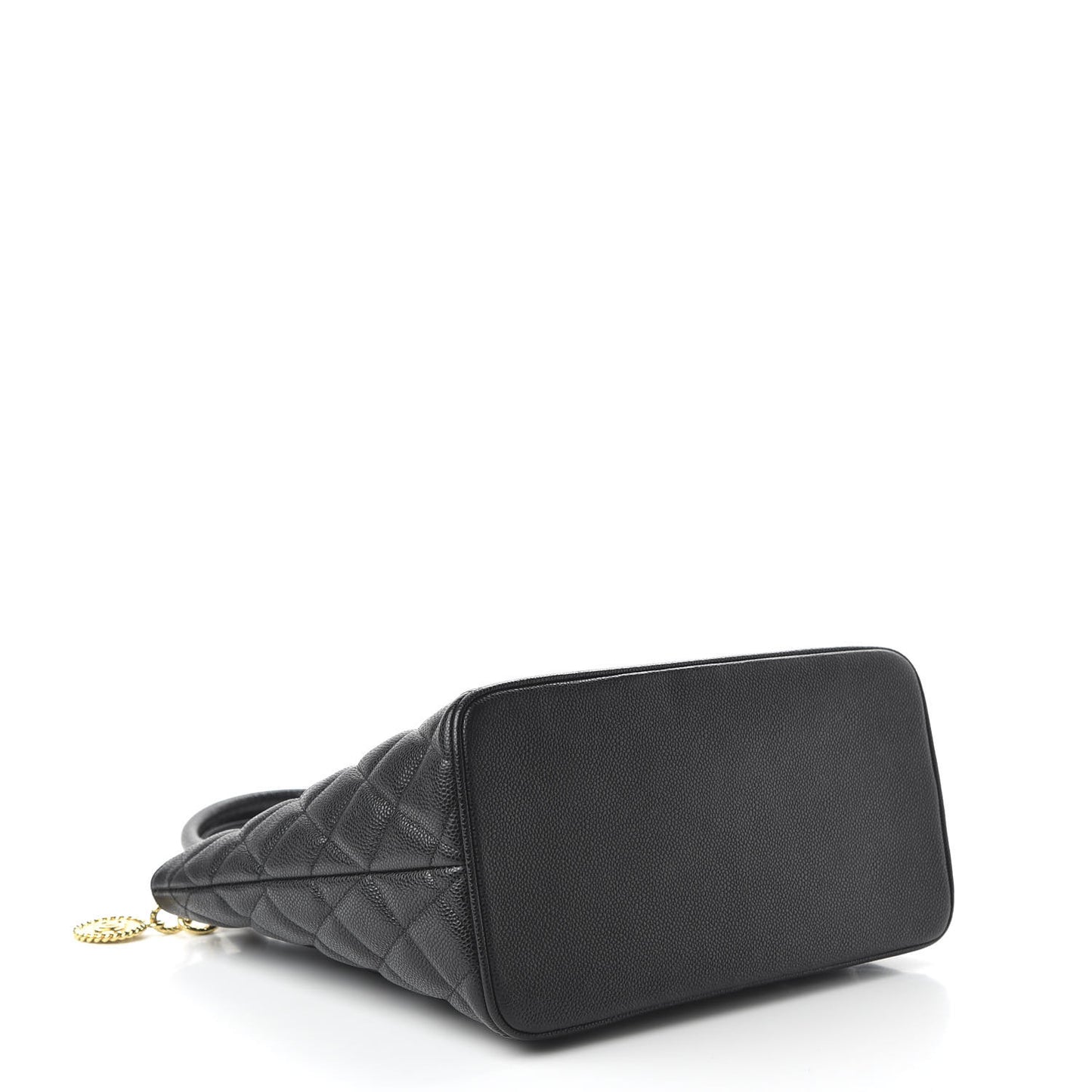 Caviar Quilted Medallion Tote Black