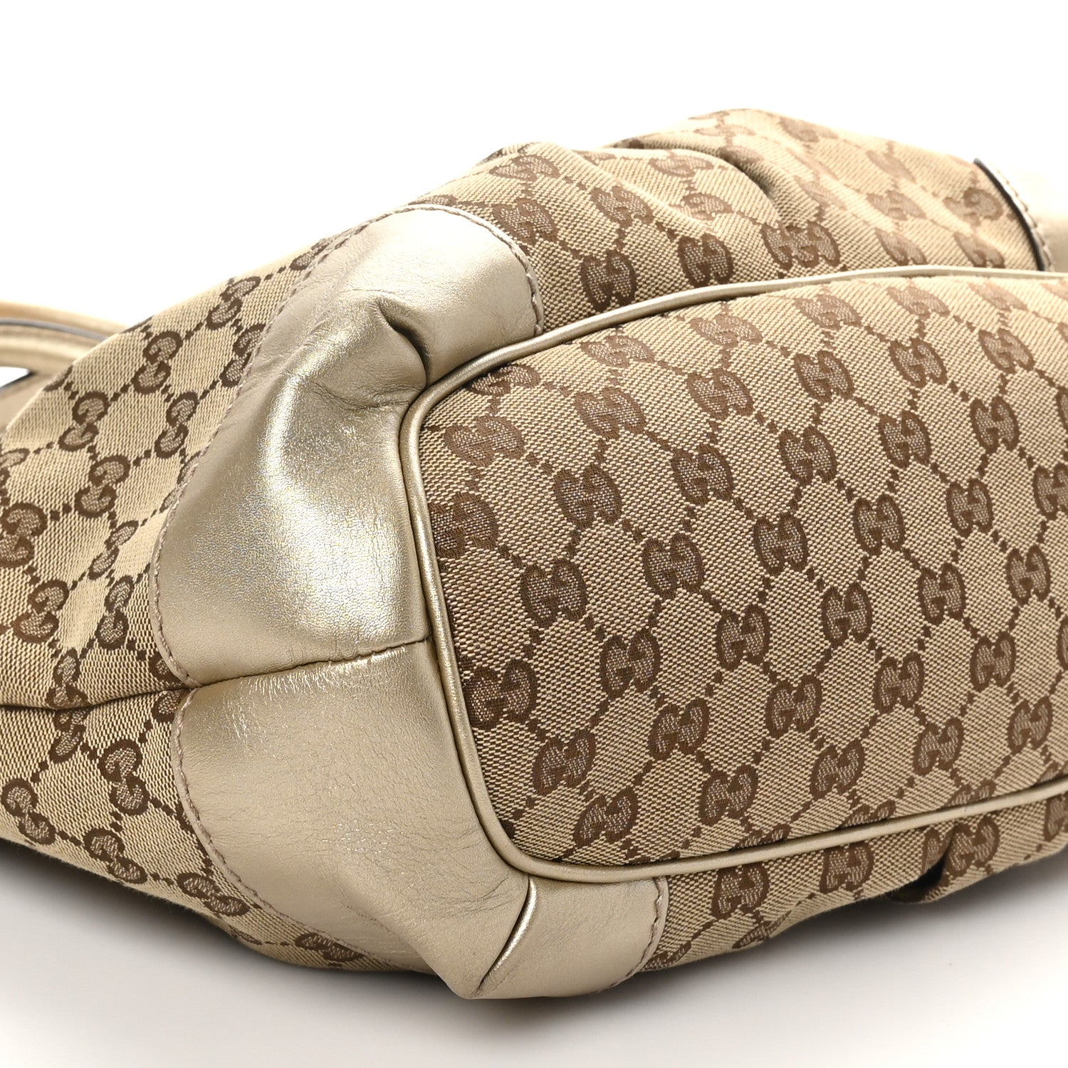 Gucci Monogram Medium Sukey Top Handle Gold 9 of 11
