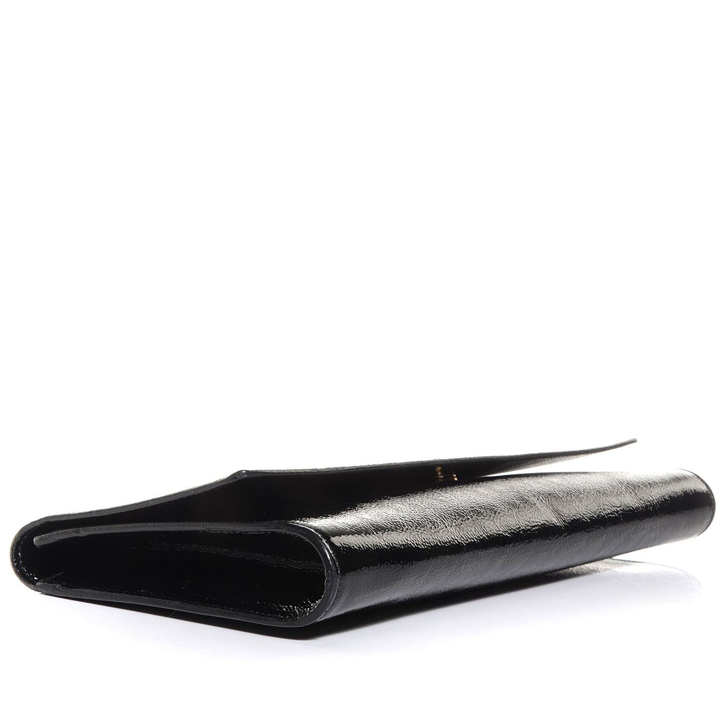 Textured Patent Monogram Large Belle De Jour Clutch Black