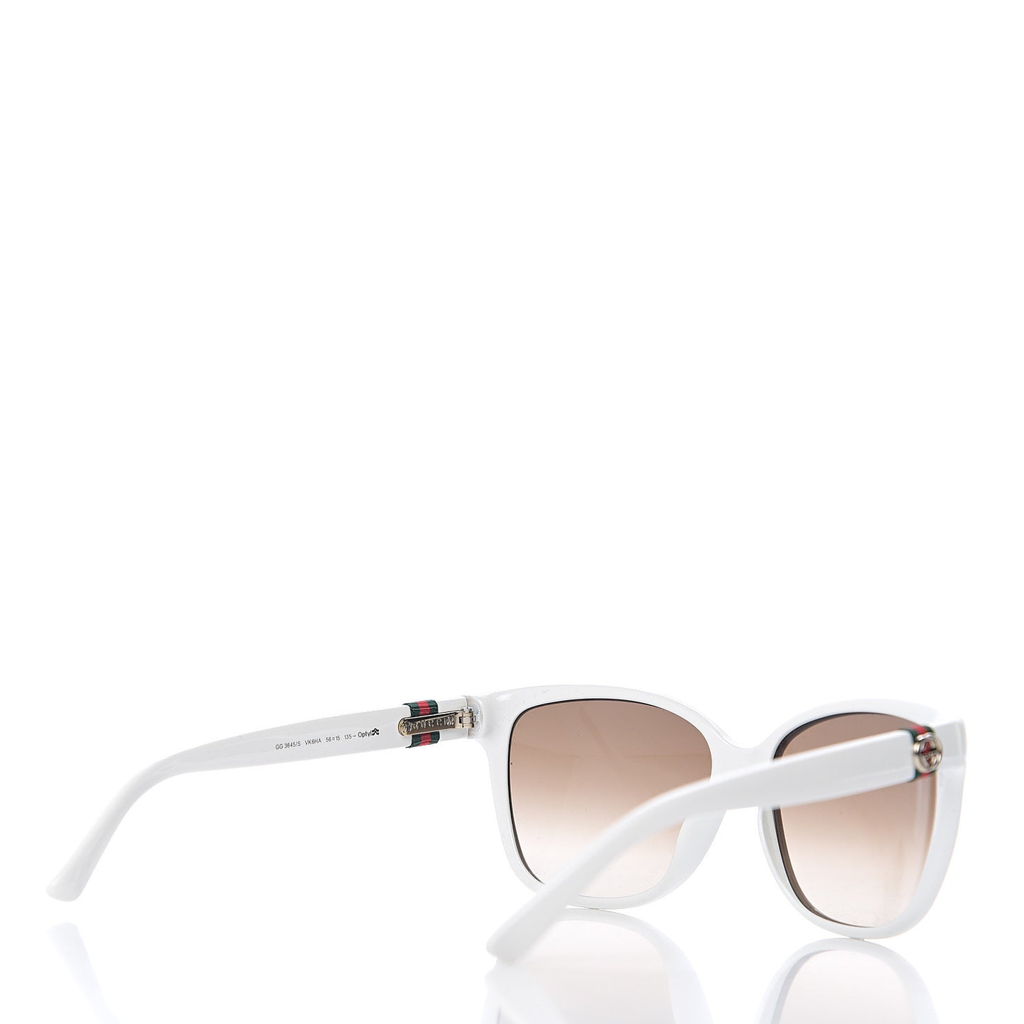 Round Frame Web Sunglasses GG3645S White