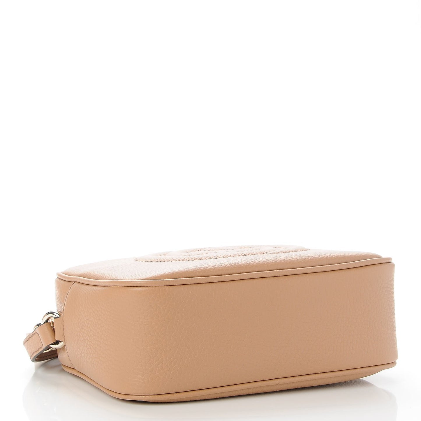 Pebbled Calfskin Small Soho Disco Bag Rose Beige